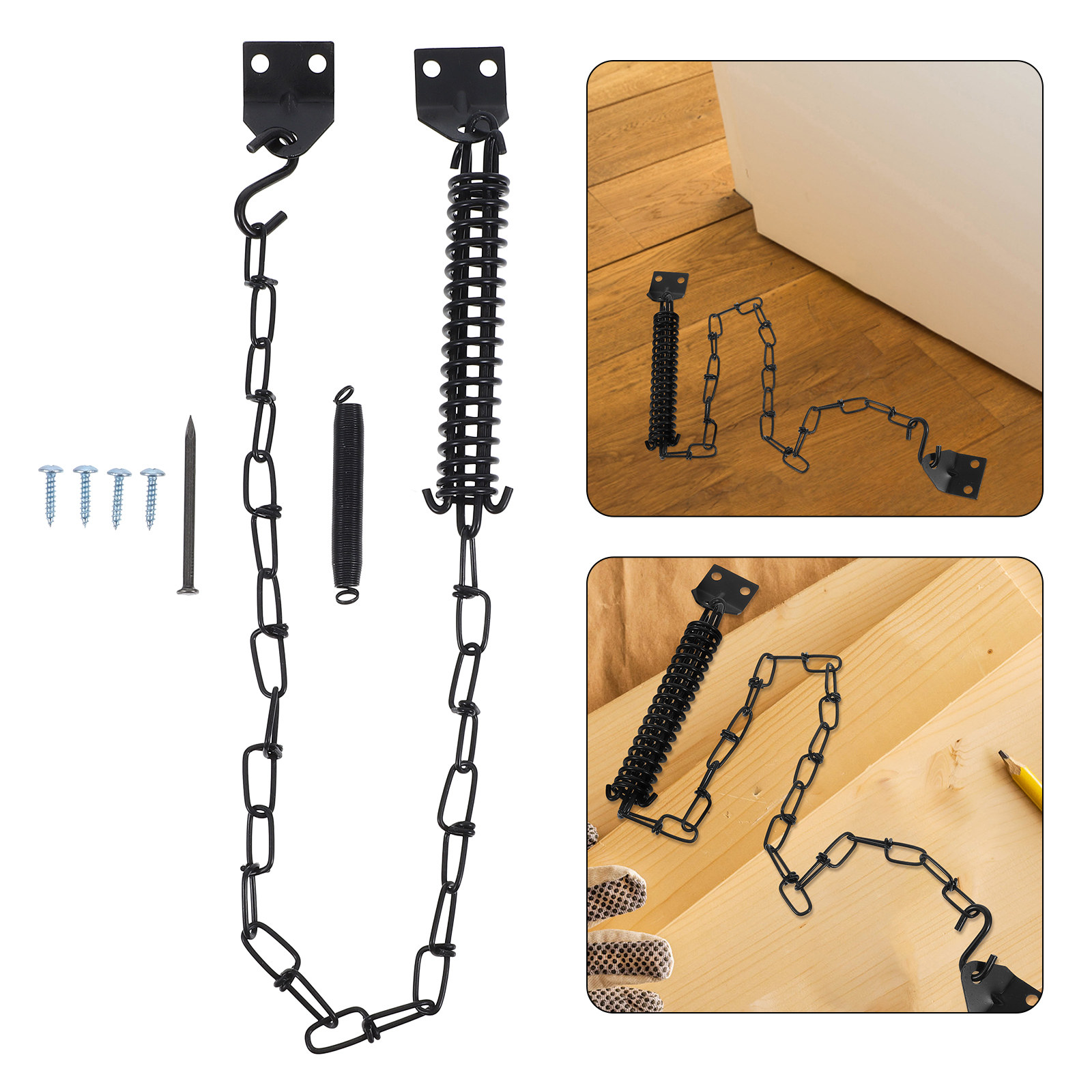 Door Chain Guard - 2 Set di Catene Antivento per