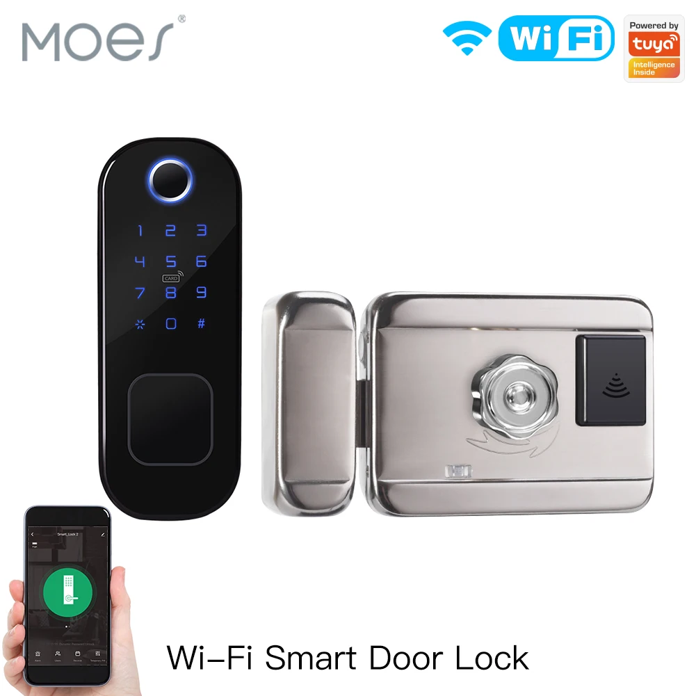 Home Security Key - MOES WiFi Tuya Smart Lock Porta