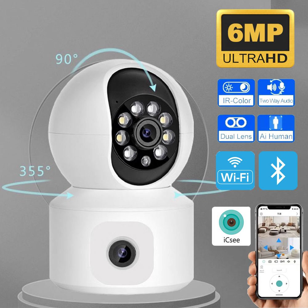 Home Security Camera Xiaomi - Telecamera IP WiFi ICSEE 6MP a