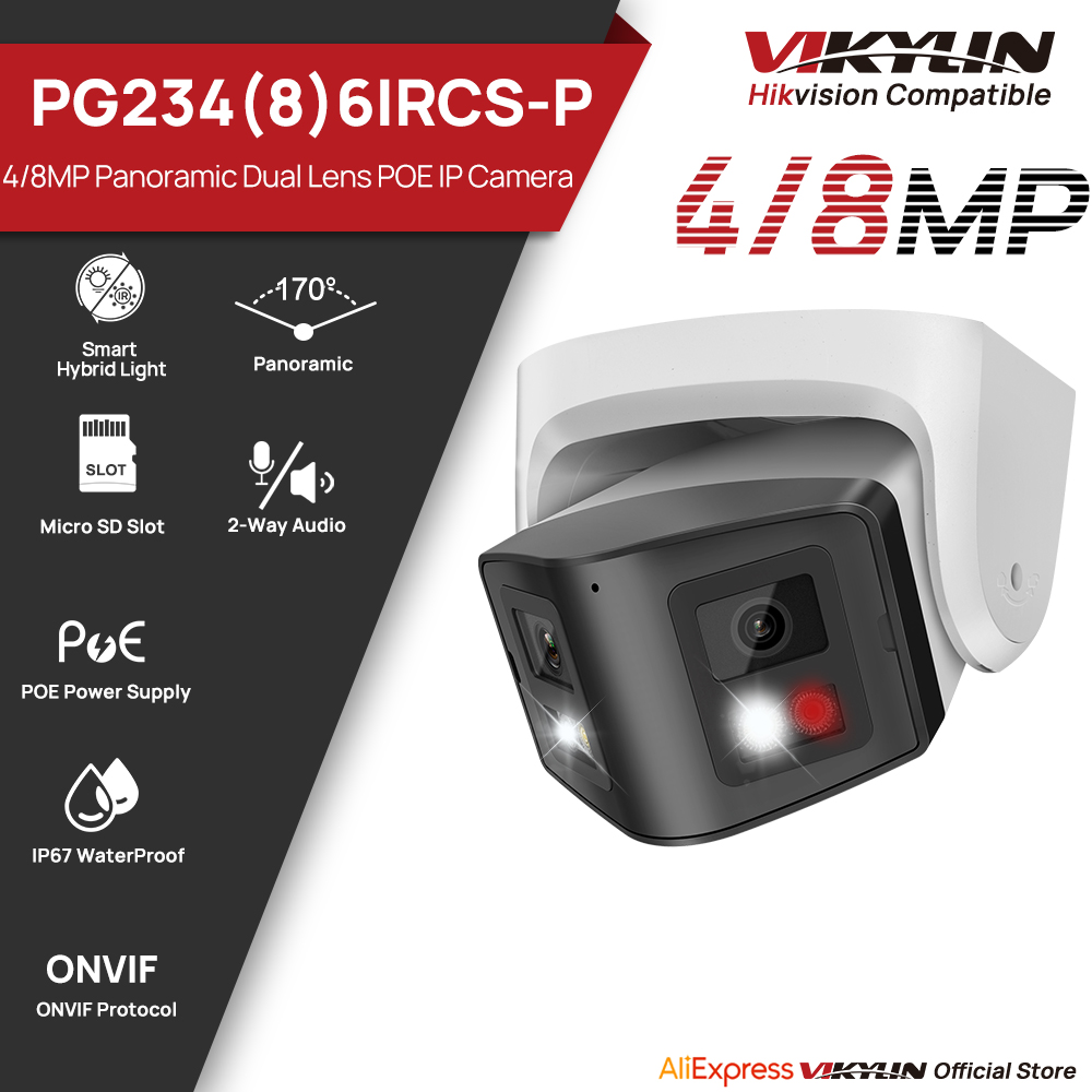 Home Security Lights Outdoors - Vikylin Telecamera IP panoramica intelligente 4/8MP