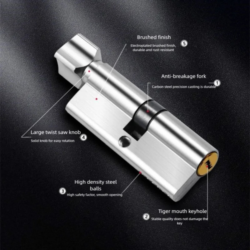 Home Security Key - Cilindro Serratura a Girello in Alluminio
