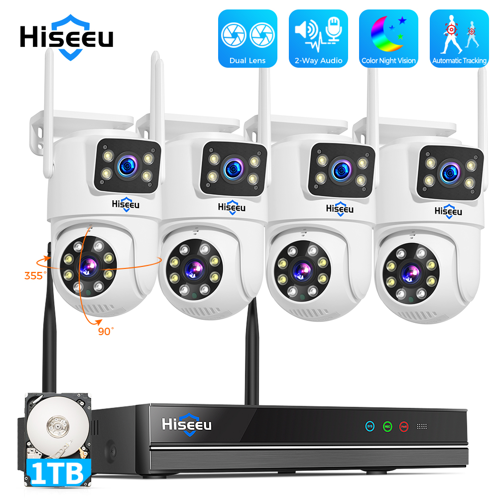 Home Security Kit With Camera - Kit Sistema di Sicurezza Hiseeu con