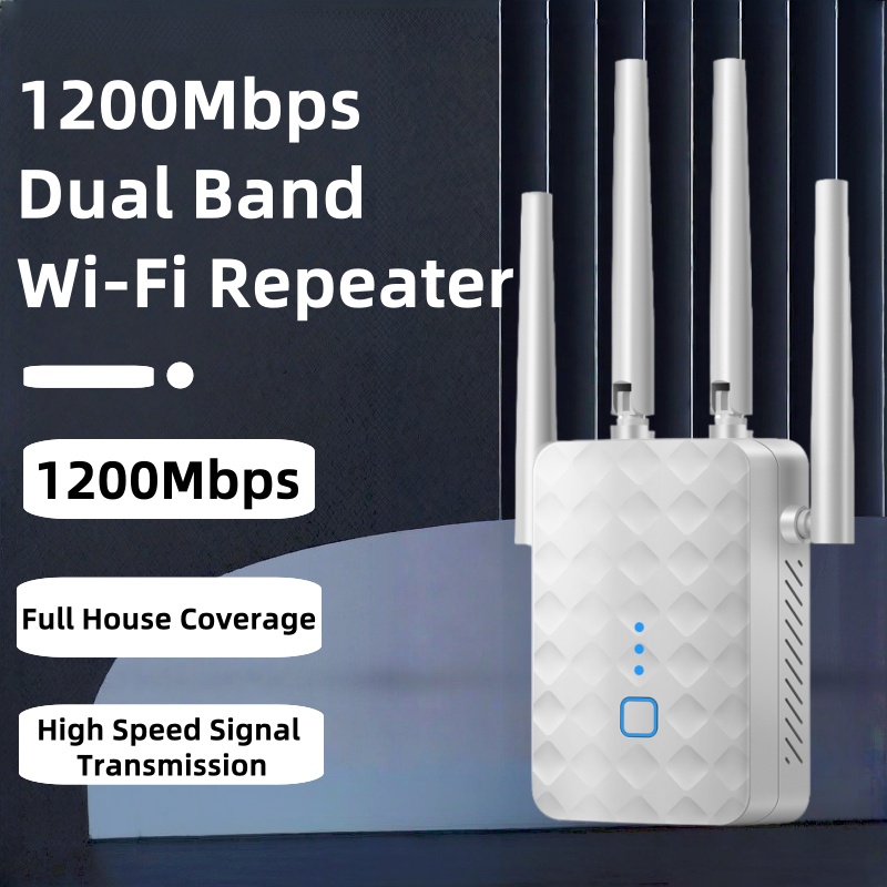 Home Security And Internet - Ripetitore WiFi 1200Mbps Wireless 2.4G/5GHz Dual