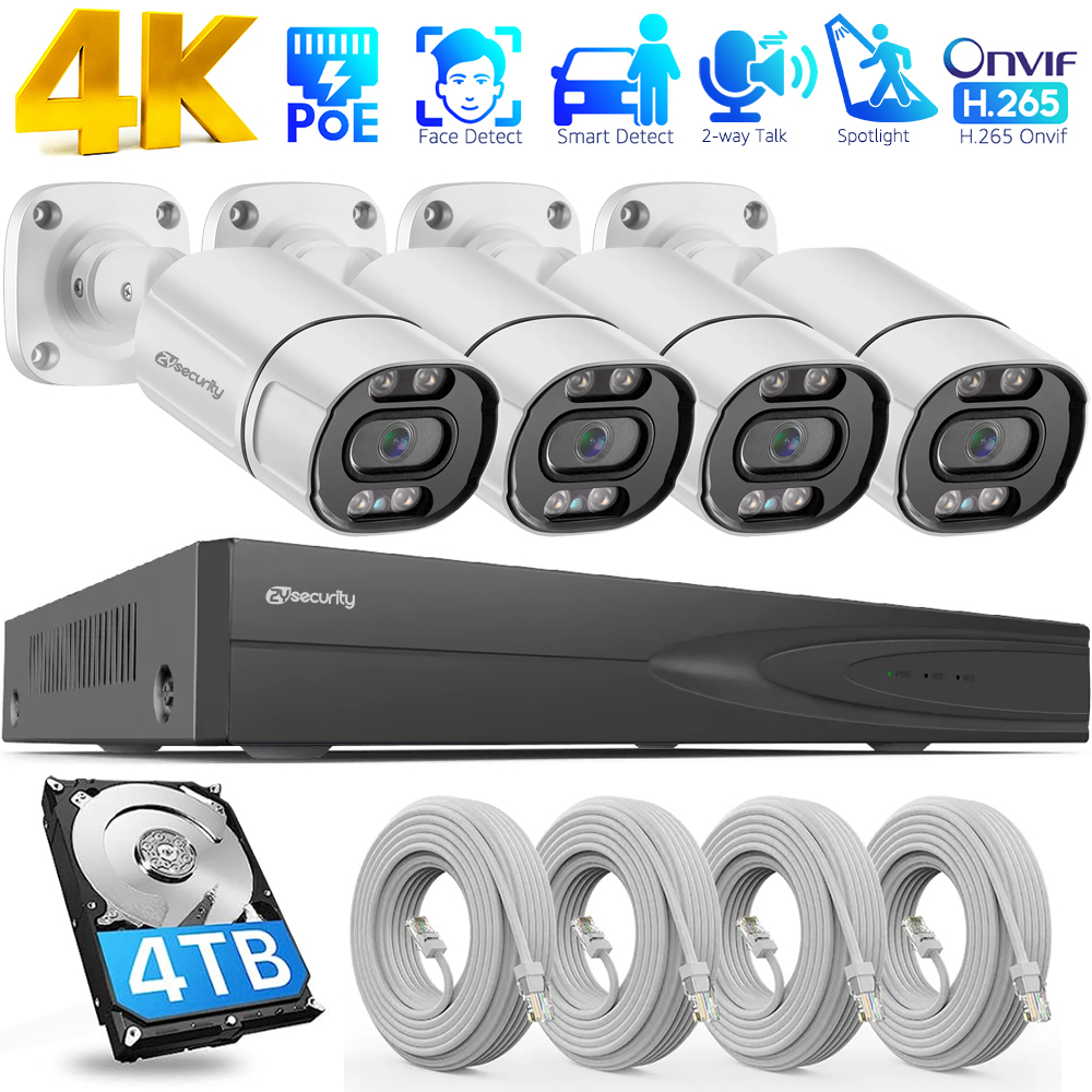 Home Security Kit With Camera - Sistema di Telecamere di Sicurezza 4K