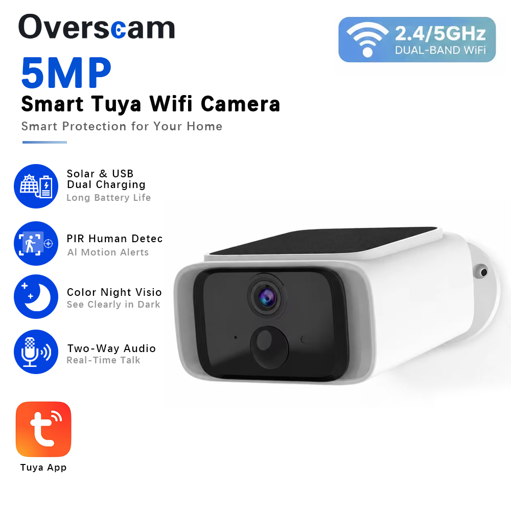 Home Security La - Telecamera di sicurezza solare Tuya 5MP