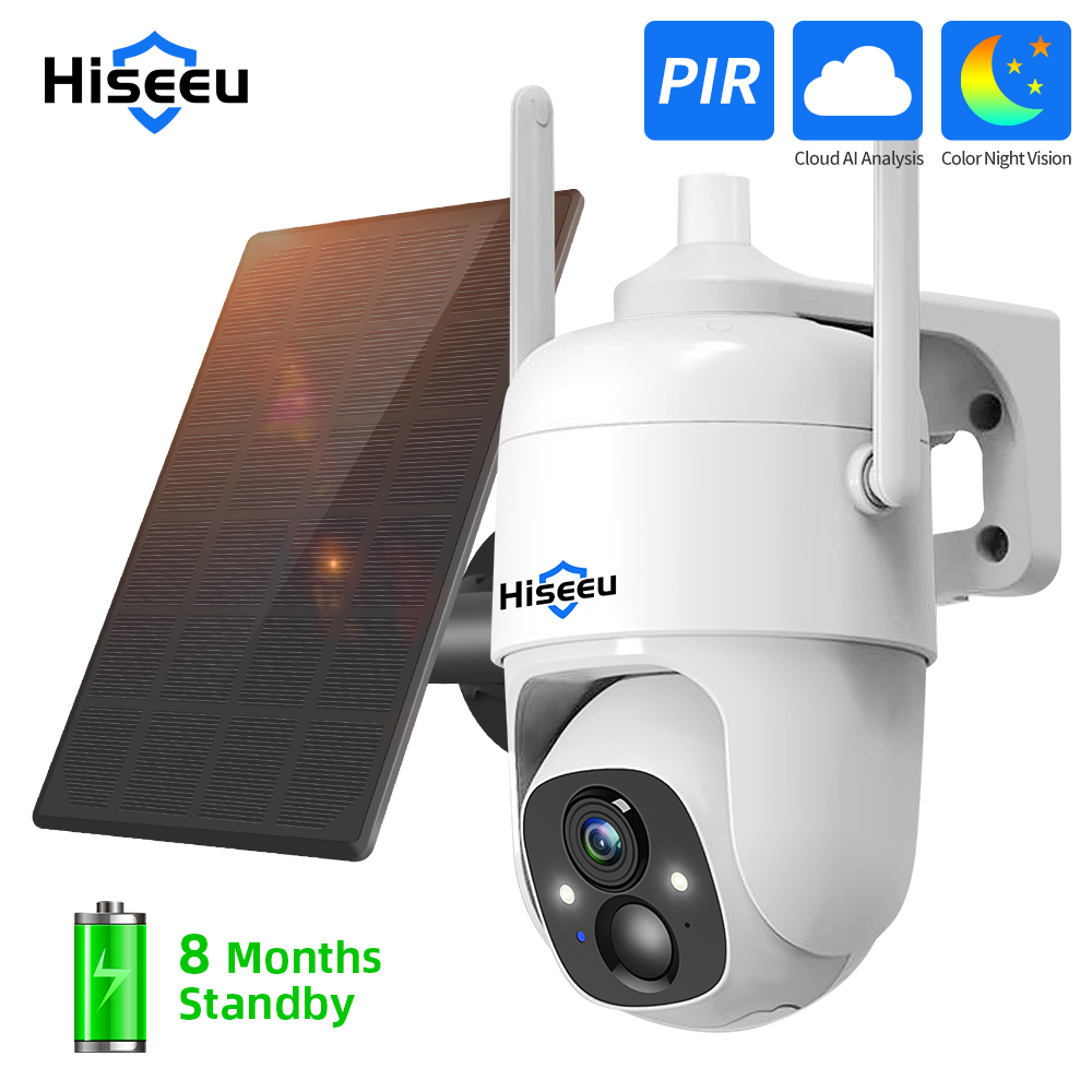 Home Security Cameras Wireless - Hiseeu 3MP Cloud AI WiFi Videocamera
