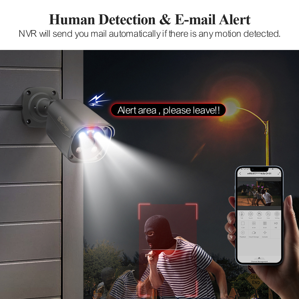 Techage H.265 8CH 5MP 8MP 4K P - Home Security Kit With Camera recensione e prezzo