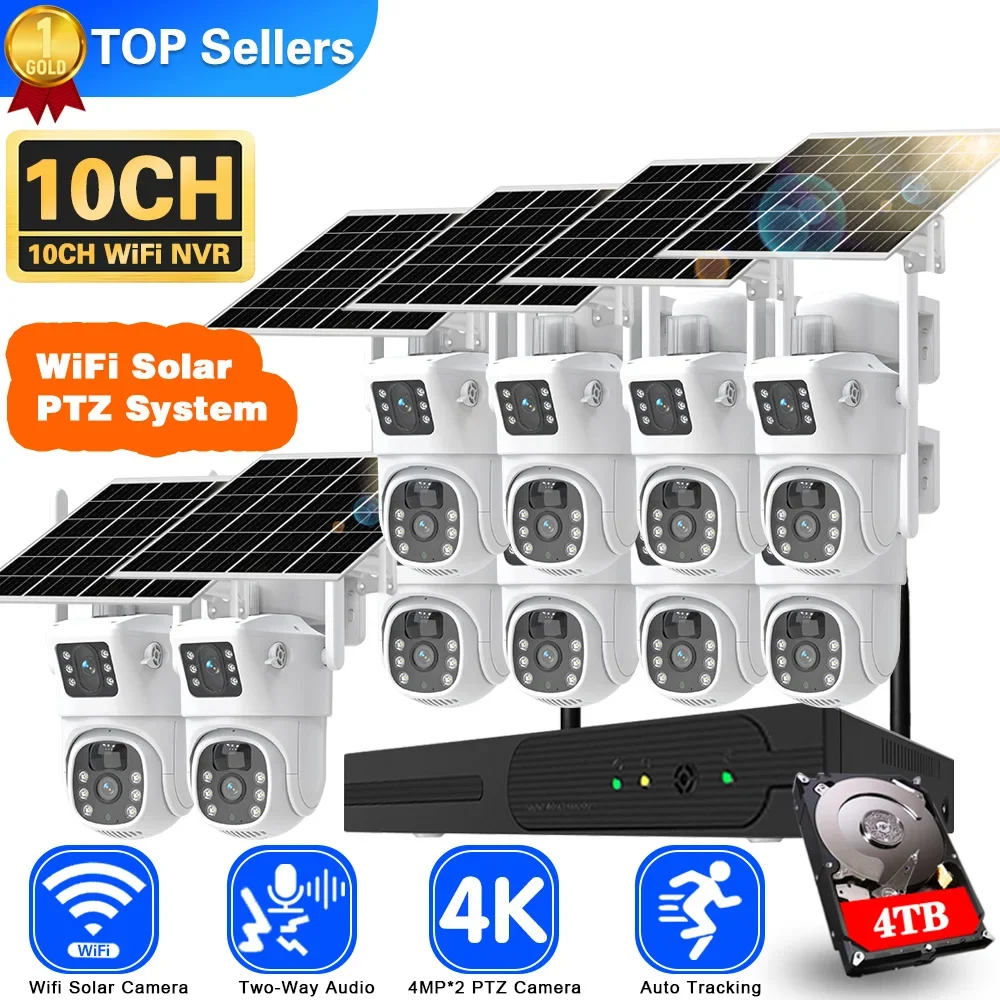 4K 8MP Dual Lens Wifi Solar CC - Home Security Kit With Camera recensione e prezzo