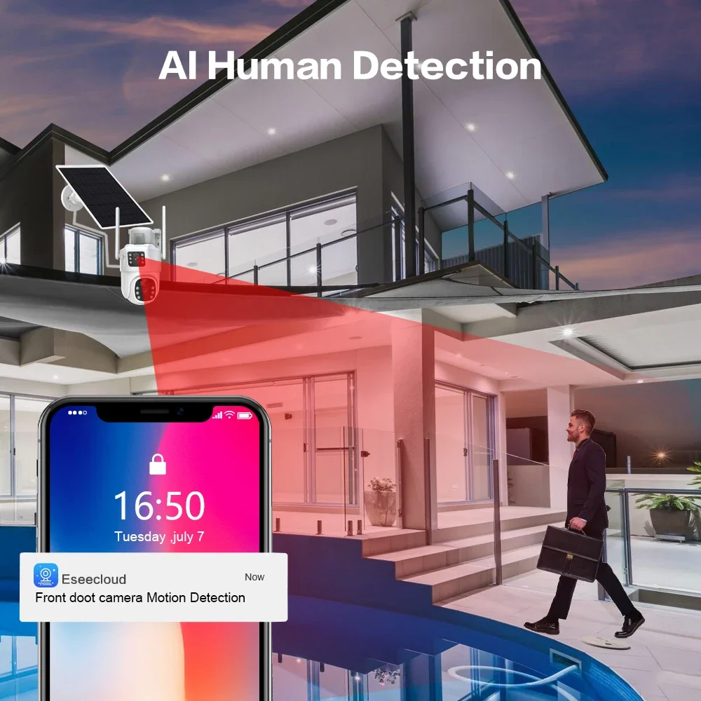 4K 8MP Dual Lens Wifi Solar CC - Home Security Kit With Camera recensione e prezzo