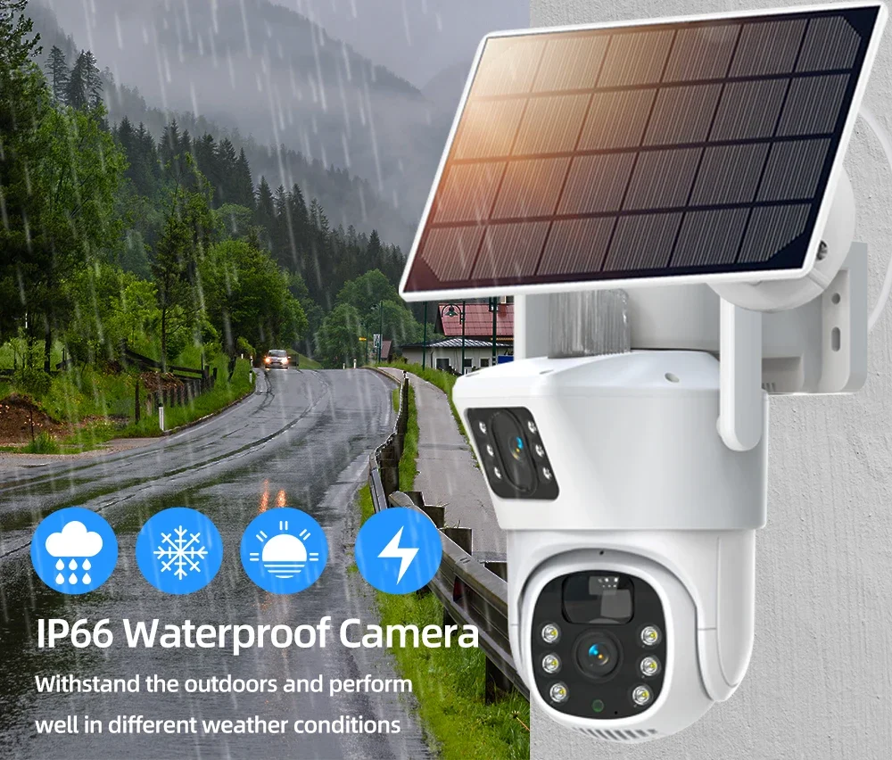 4K 8MP Dual Lens Wifi Solar CC - Home Security Kit With Camera recensione e prezzo