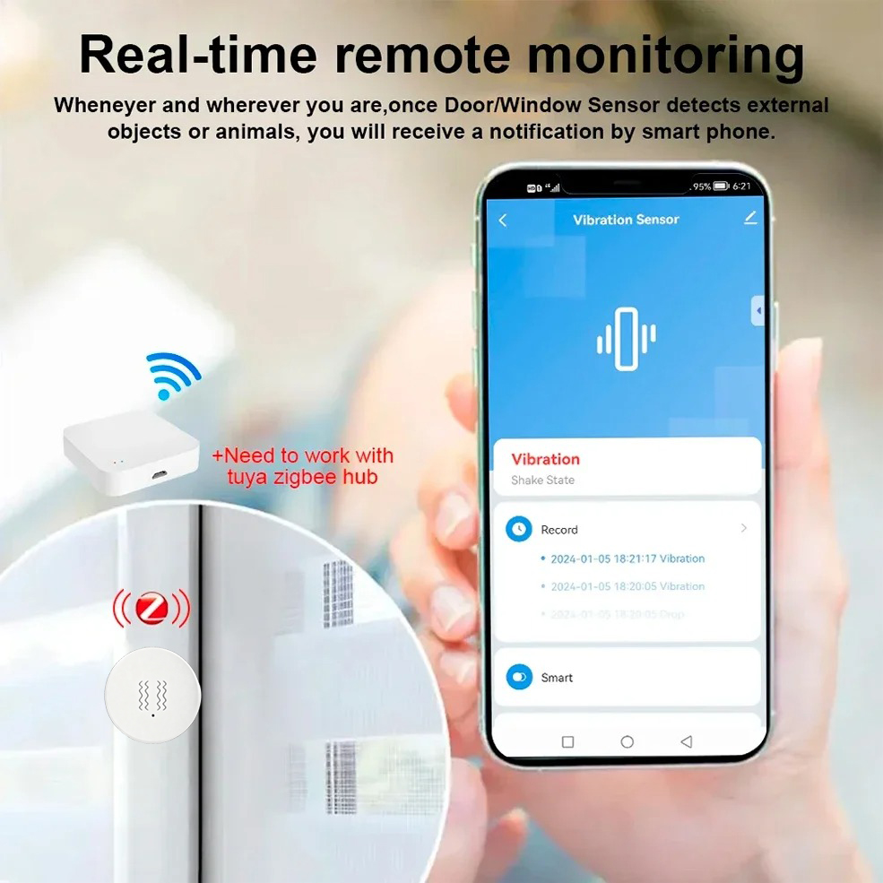 Sensore di Vibrazione e Inclin - Home Security With Monitoring recensione e prezzo