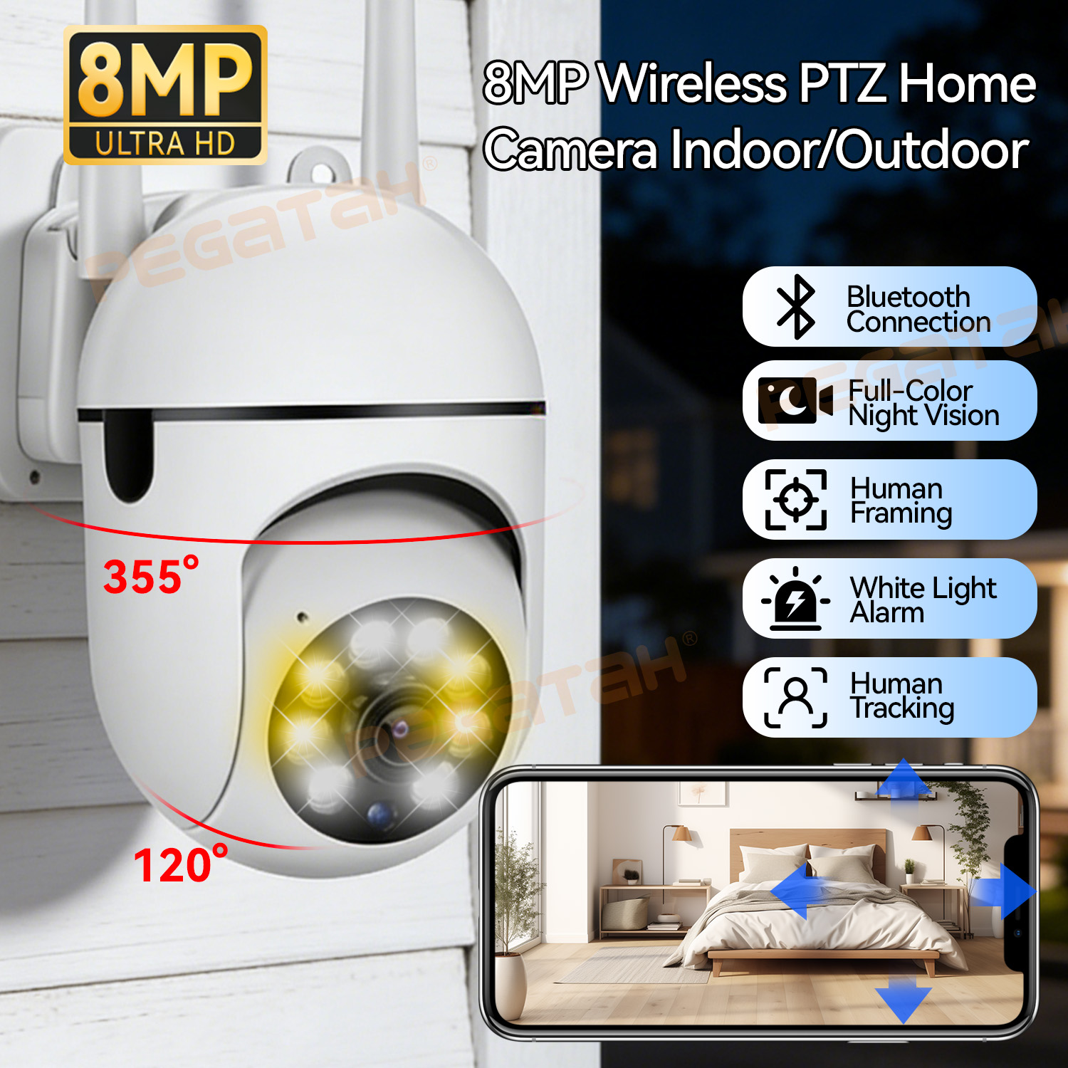 Telecamera CCTV IP Wifi da 8MP - Home Security Lights Outdoors recensione e prezzo